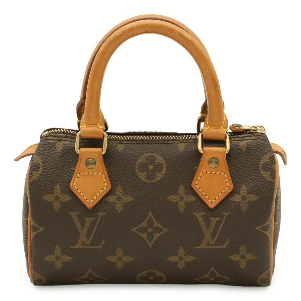 LOUIS VUITTON Authentic Brown Monogram Mini Speedy Pouch